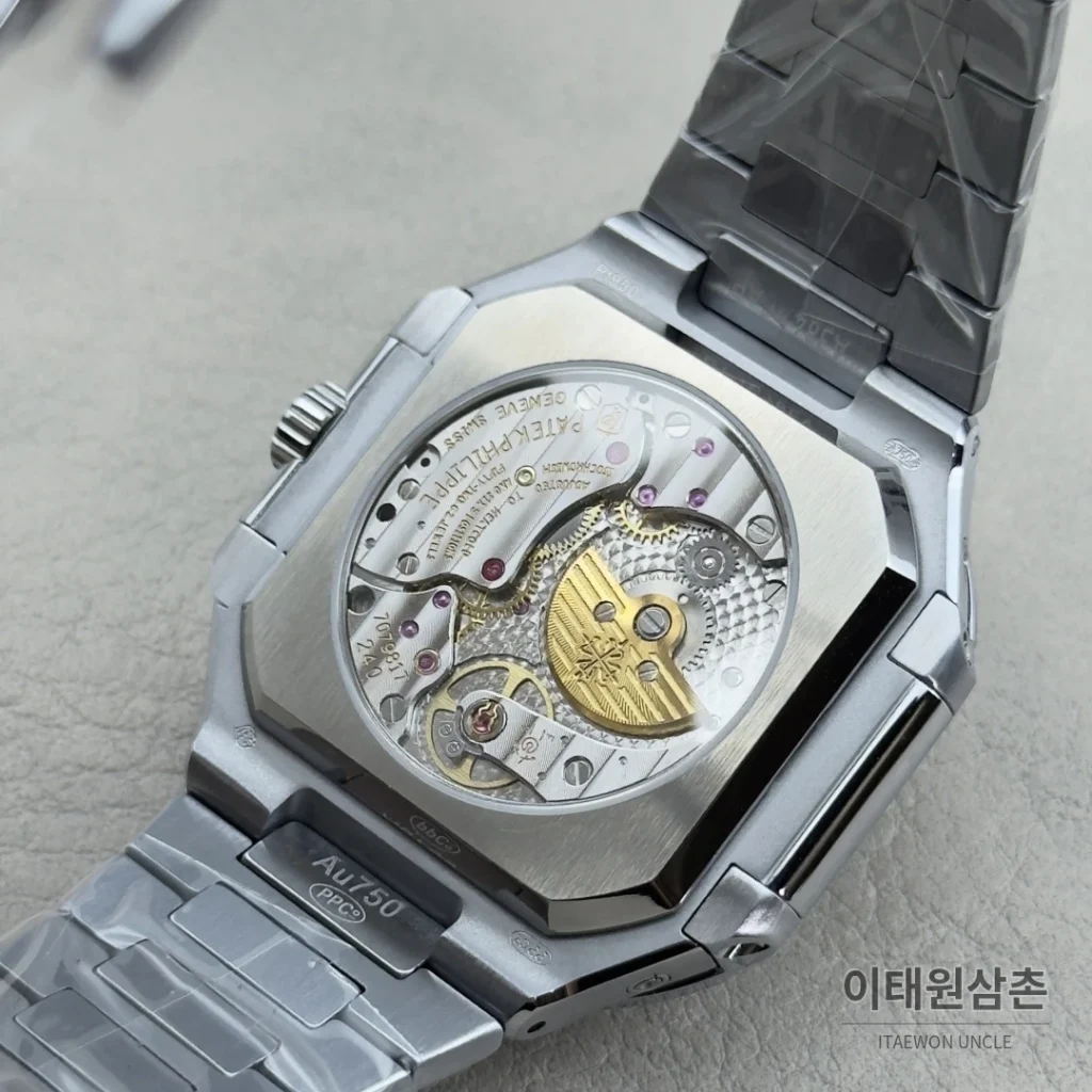 파텍필립 큐비터스 플래티넘 컴플리케이션 오토매틱 45mm 블루 스틸 브레이슬릿 (2)
