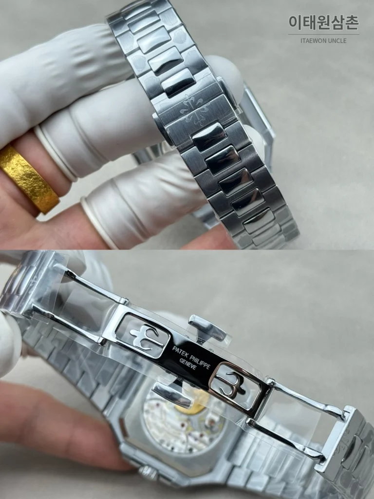 파텍필립 큐비터스 플래티넘 컴플리케이션 오토매틱 45mm 블루 스틸 브레이슬릿 (2)