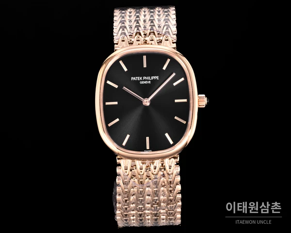 파텍필립 골든 엘립스 체인 브레이슬릿 블랙다이얼 오토매틱 39.5mm 파텍필립 골든 엘립스 체인 브레이슬릿 블랙다이얼 오토매틱 39.5mm