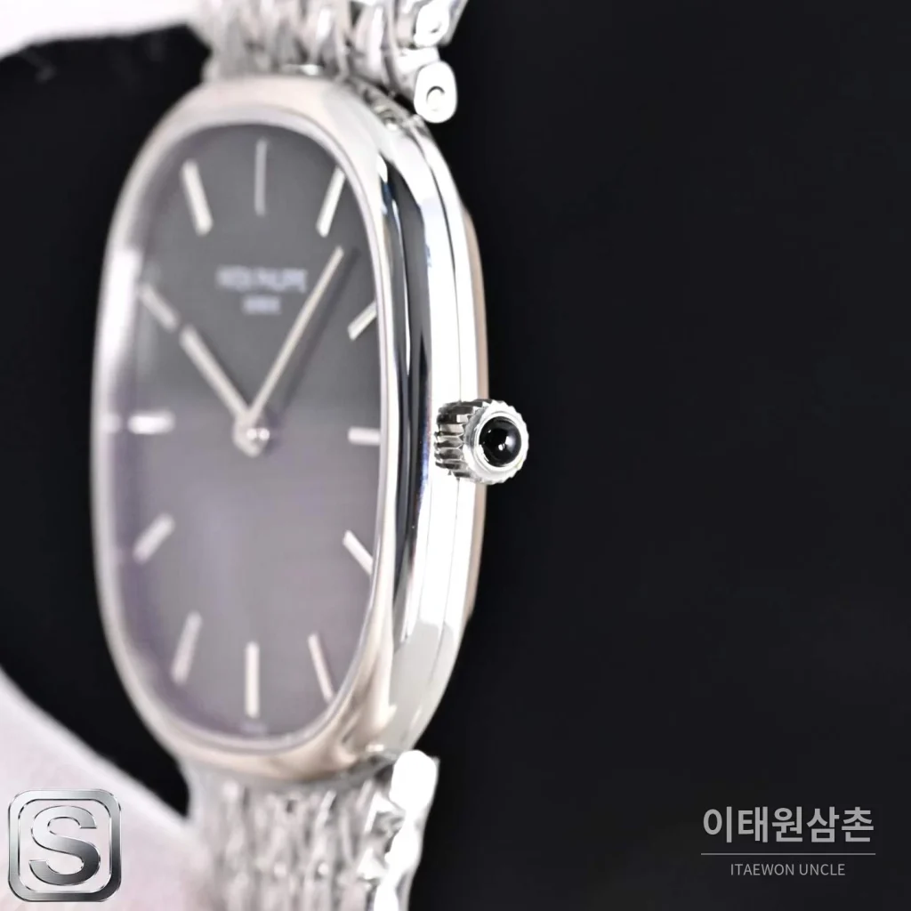 파텍필립 골든 엘립스 로즈골드 그린다이얼 오토매틱 39.5mm 5738/1R-001 스틸 브레이슬릿