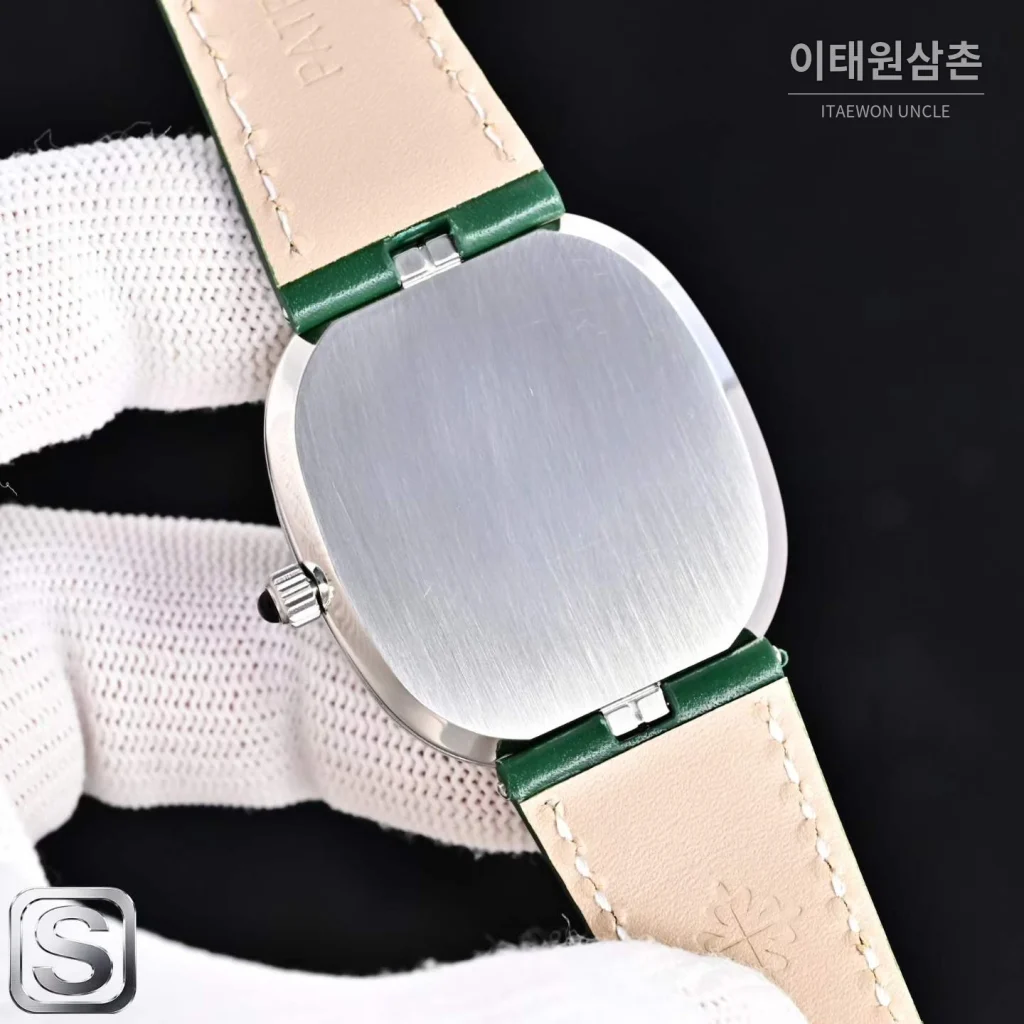 파텍필립 골든 엘립스 로즈골드 그린다이얼 오토매틱 39.5mm 5738/1R-001 그린 가죽 스트랩