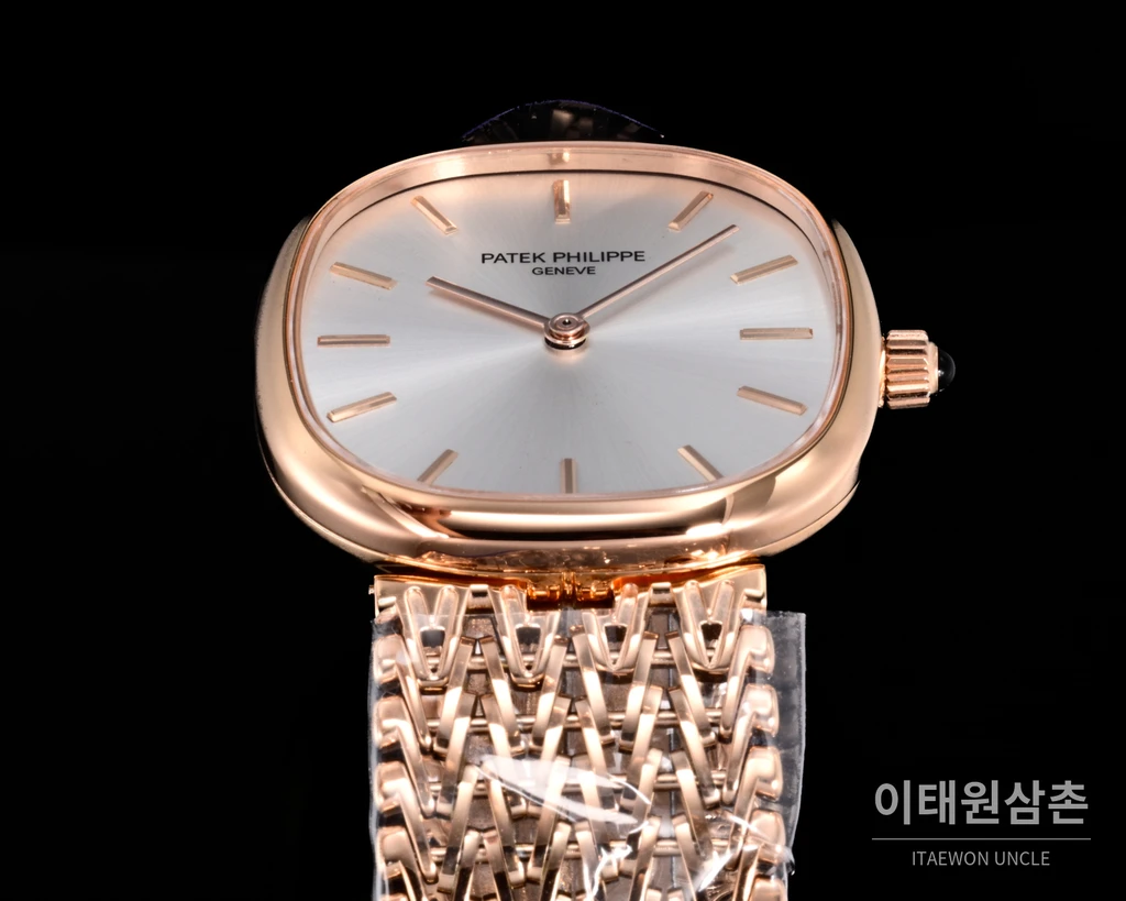 파텍필립 골든 엘립스 로즈골드 톤 베젤 화이트다이얼 오토매틱 39.5mm