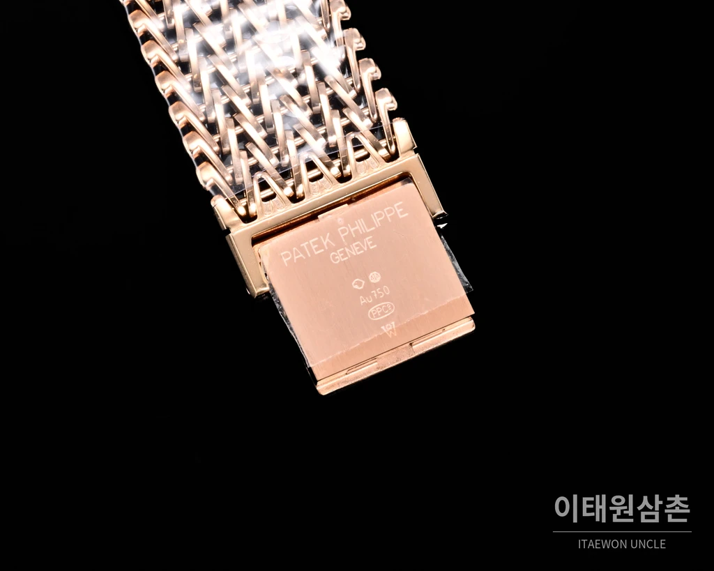 파텍필립 골든 엘립스 로즈골드 톤 베젤 블루다이얼 오토매틱 39.5mm