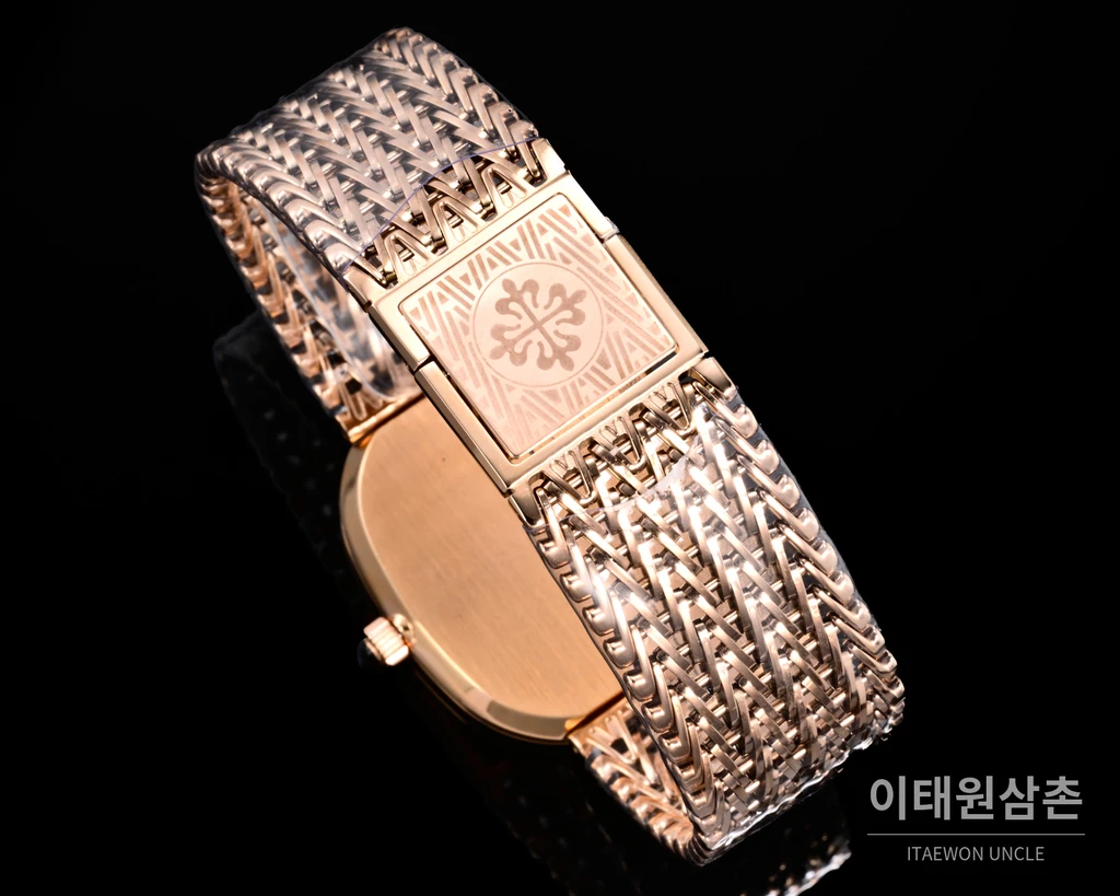 파텍필립 골든 엘립스 로즈골드 톤 베젤 블루다이얼 오토매틱 39.5mm