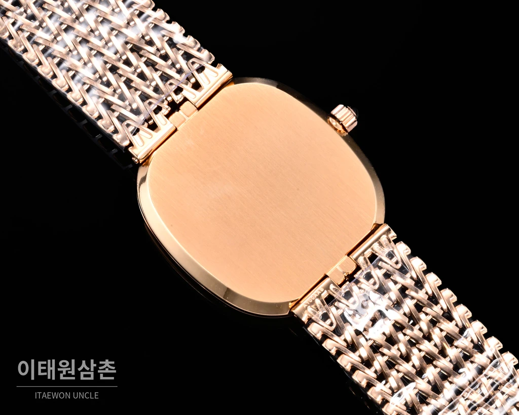 파텍필립 골든 엘립스 로즈골드 톤 베젤 블루다이얼 오토매틱 39.5mm