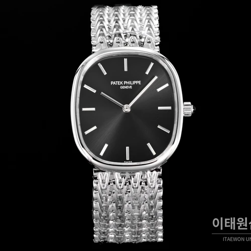 파텍필립 골든 엘립스 실버 톤 베젤 블랙다이얼 오토매틱 39.5mm 파텍필립 골든 엘립스 실버 톤 베젤 블랙다이얼 오토매틱 39.5mm