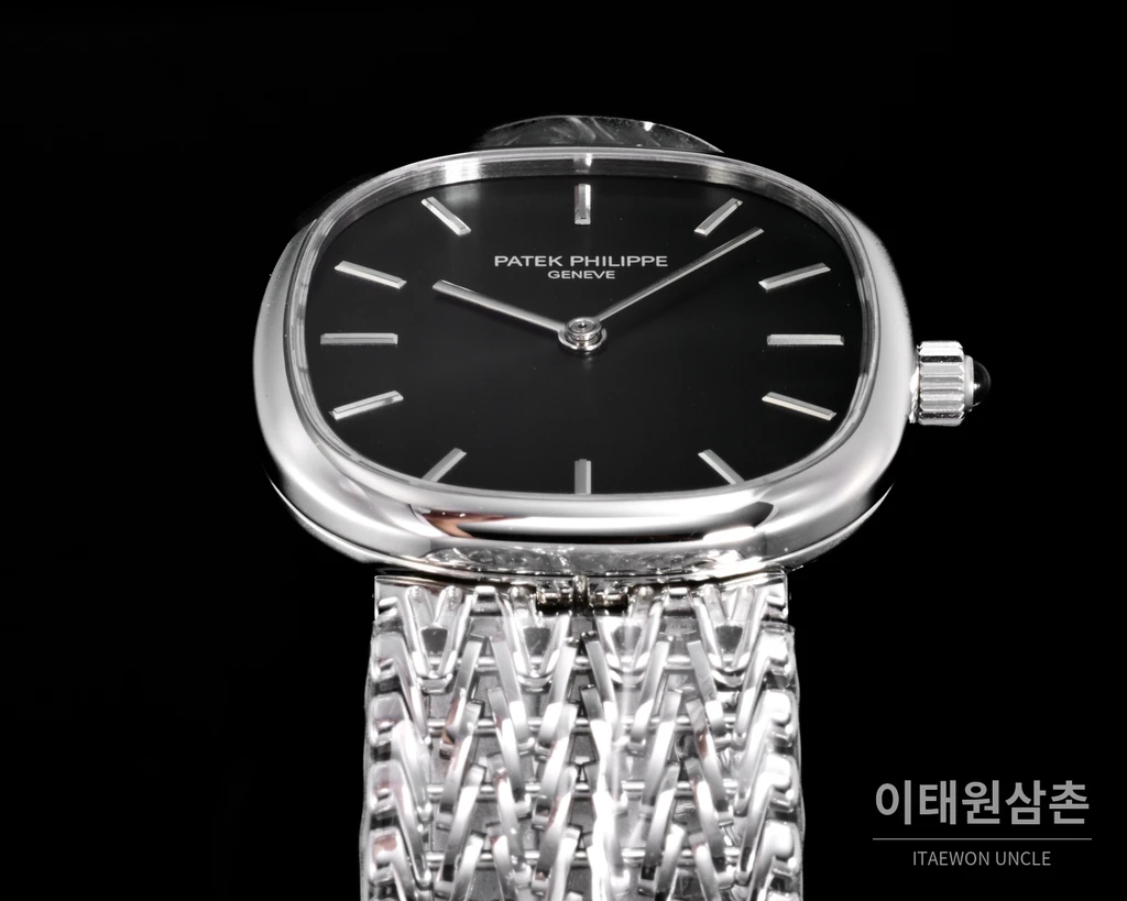 파텍필립 골든 엘립스 실버 톤 베젤 블랙다이얼 오토매틱 39.5mm