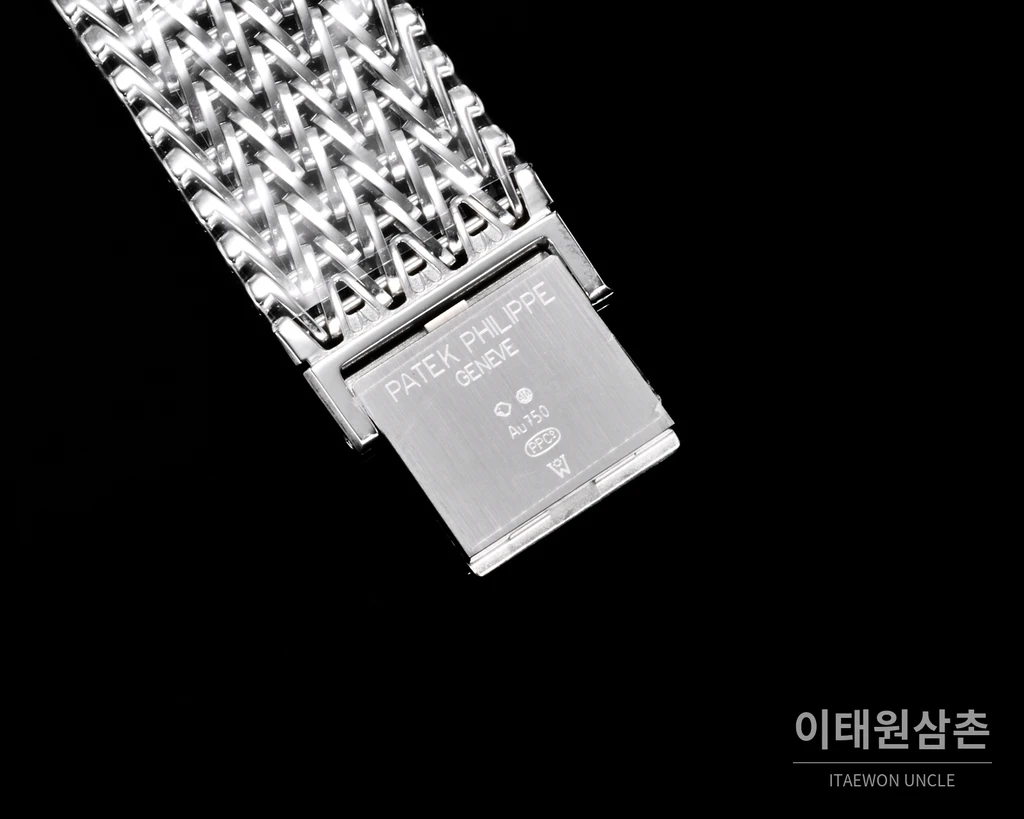 파텍필립 골든 엘립스 실버 톤 베젤 블루다이얼 오토매틱 39.5mm