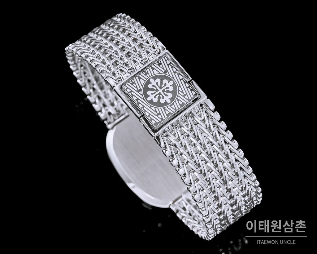 파텍필립 골든 엘립스 실버 톤 베젤 그린다이얼 오토매틱 39.5mm