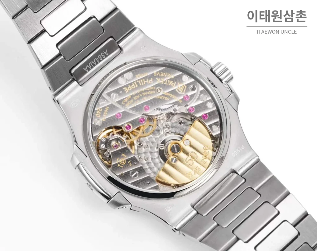 파텍필립 노틸러스 50주년 블루 그라데이션 초박형 오토매틱 38mm