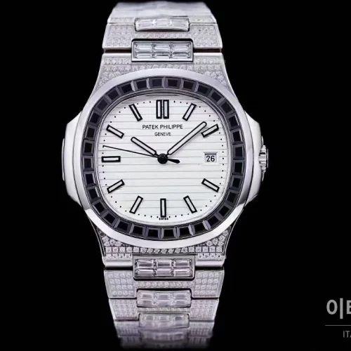 파텍필립 노틸러스 5711 풀다이아 파베 다이얼 오토매틱 40mm 실버 (3) 파텍필립 노틸러스 5711 풀다이아 파베 다이얼 오토매틱 40mm 실버 스틸 브레이슬릿 블랙 베젤