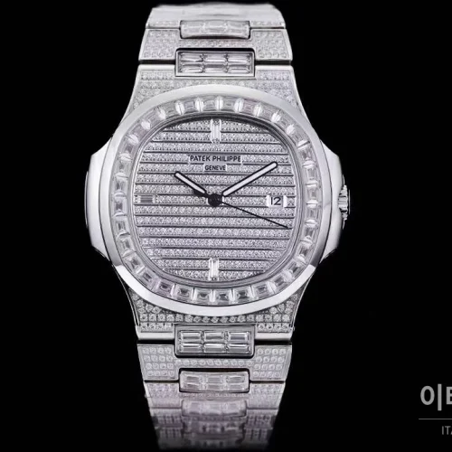 파텍필립 노틸러스 5711 풀다이아 파베 다이얼 오토매틱 40mm 실버 (4) 파텍필립 노틸러스 5711 풀다이아 파베 다이얼 오토매틱 40mm 실버 스틸 브레이슬릿 (2)
