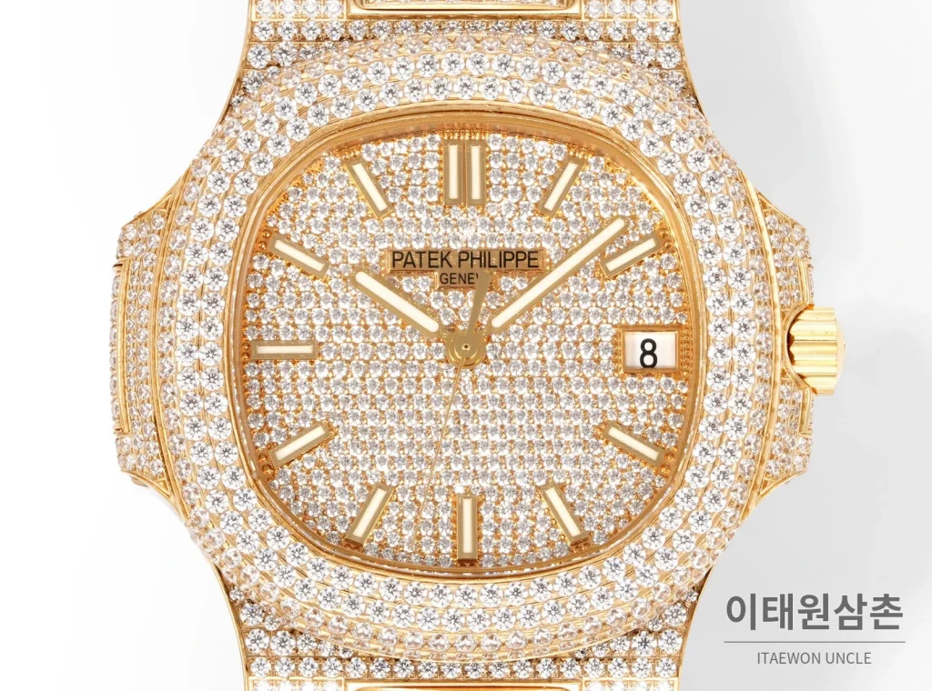 파텍필립 노틸러스 오토매틱 화이트 다이얼 골드 브레이슬릿