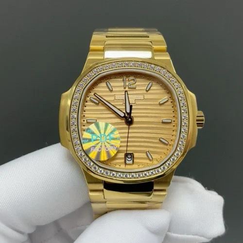 파텍필립 노틸러스 오토매틱 35.2mm 샴페인 다이얼 골드 브레이슬릿