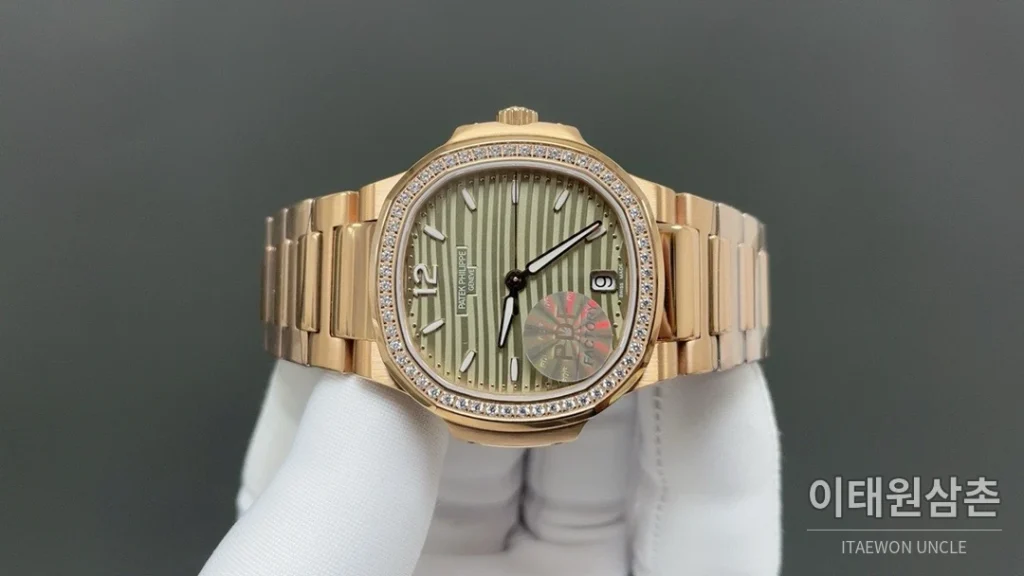 파텍필립 노틸러스 오토매틱 35.2mm 민트 다이얼 로즈골드 브레이슬릿