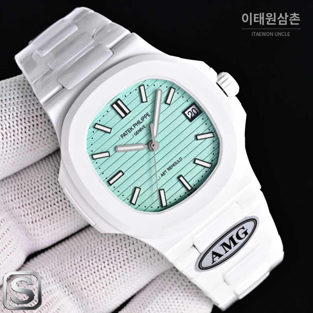 파텍필립 노틸러스 오토매틱 40mm 멀티컬러 다이얼 세라믹 브레이슬릿 세라믹 케이스