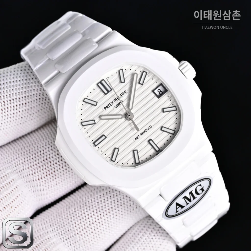 파텍필립 노틸러스 오토매틱 40mm 아이스블루 다이얼 세라믹 브레이슬릿 세라믹 케이스