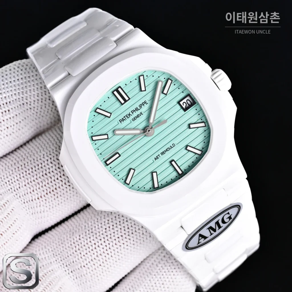 파텍필립 노틸러스 오토매틱 40mm 멀티컬러 다이얼 세라믹 브레이슬릿 세라믹 케이스