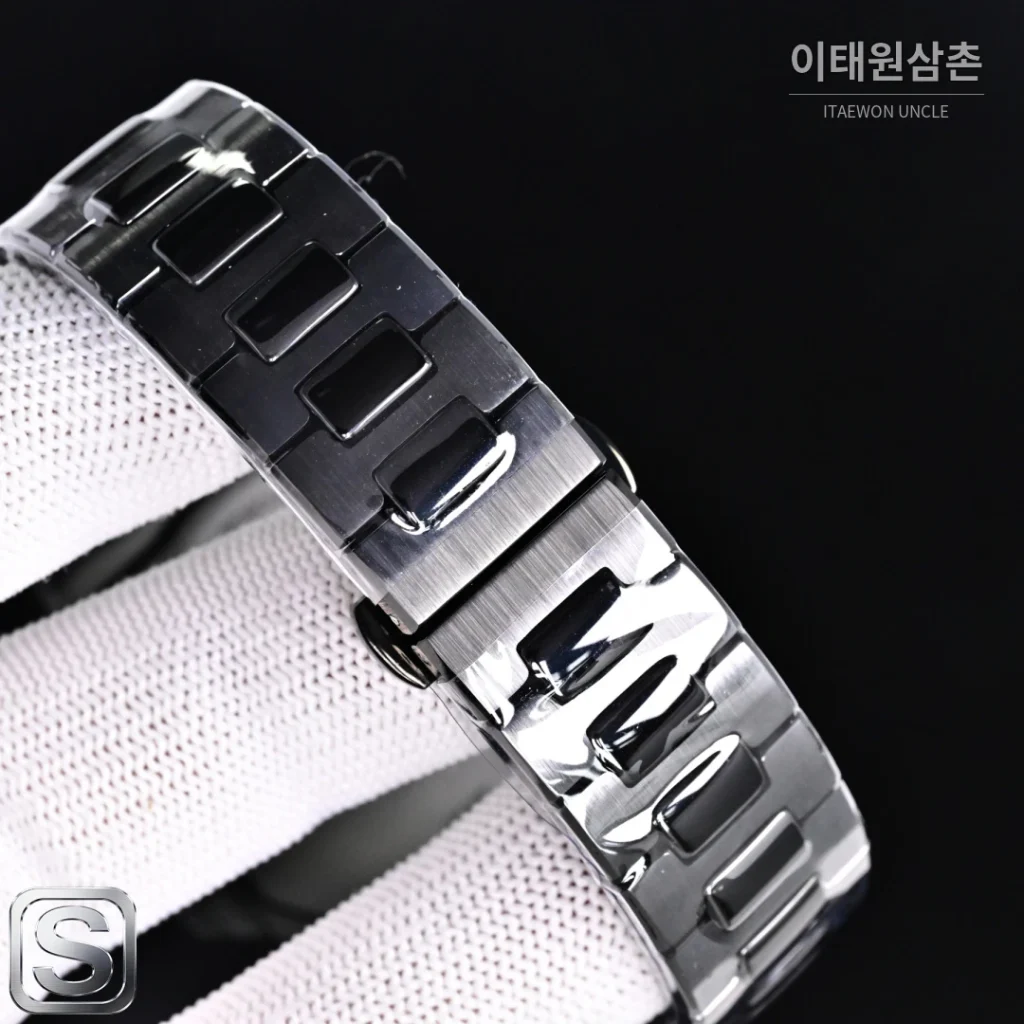 파텍필립 노틸러스 오토매틱 40mm 멀티컬러 다이얼 세라믹 브레이슬릿 블랙 베젤 (2)