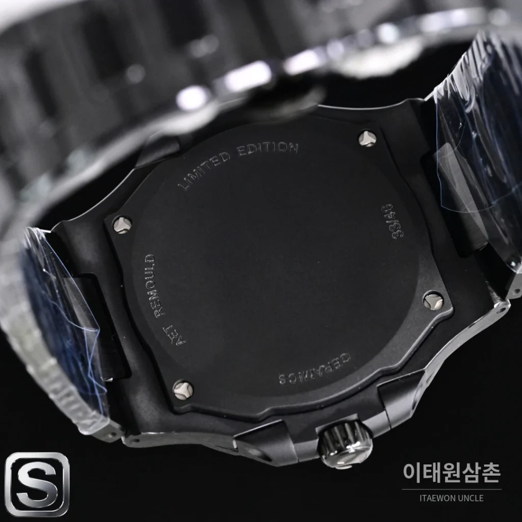 파텍필립 노틸러스 오토매틱 40mm 멀티컬러 다이얼 세라믹 브레이슬릿 블랙 베젤 (2)
