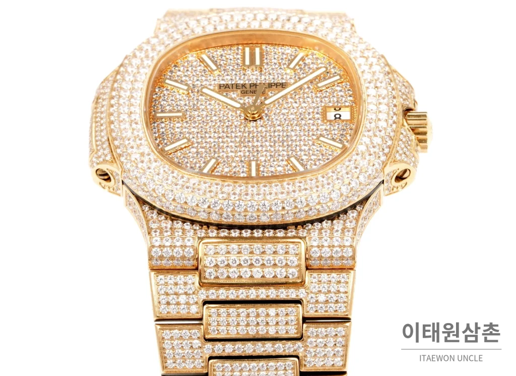 파텍필립 노틸러스 오토매틱 화이트 다이얼 골드 브레이슬릿