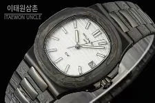 파텍필립 노틸러스 카본파이버 블랙다이얼 오토매틱 40mm 스틸 브레이슬릿