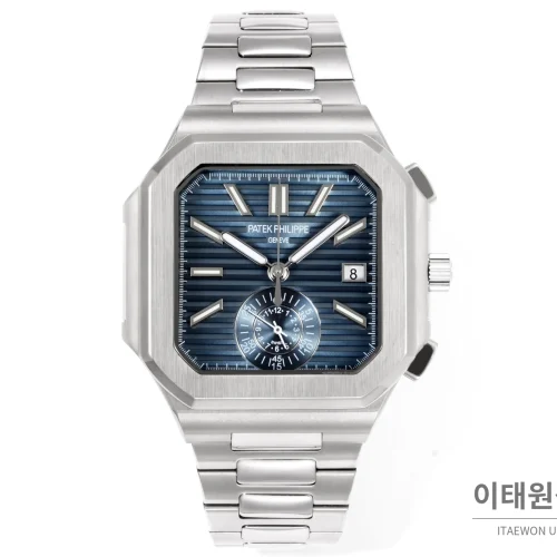 파텍필립 노틸러스 크로노그래프 오토매틱 44mm 블루 스틸 브레이슬릿 (2)