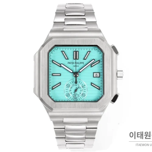 파텍필립 노틸러스 크로노그래프 오토매틱 44mm 블루 스틸 브레이슬릿 (3)