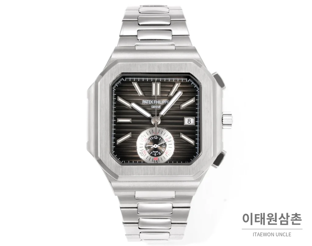 파텍필립 노틸러스 크로노그래프 오토매틱 44mm 블루 스틸 브레이슬릿 (4)