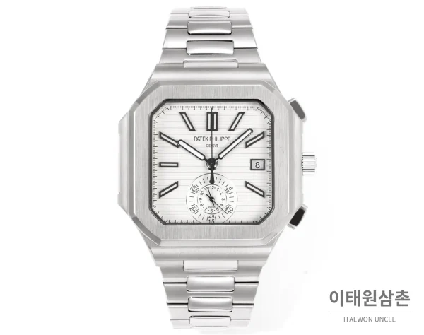 파텍필립 노틸러스 크로노그래프 오토매틱 44mm 블루 스틸 브레이슬릿 (7)