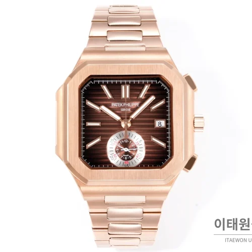 파텍필립 노틸러스 크로노그래프 오토매틱 44mm 블루 로즈골드 브레이슬릿