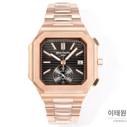 파텍필립 노틸러스 크로노그래프 오토매틱 44mm 블루 로즈골드 브레이슬릿 (3)