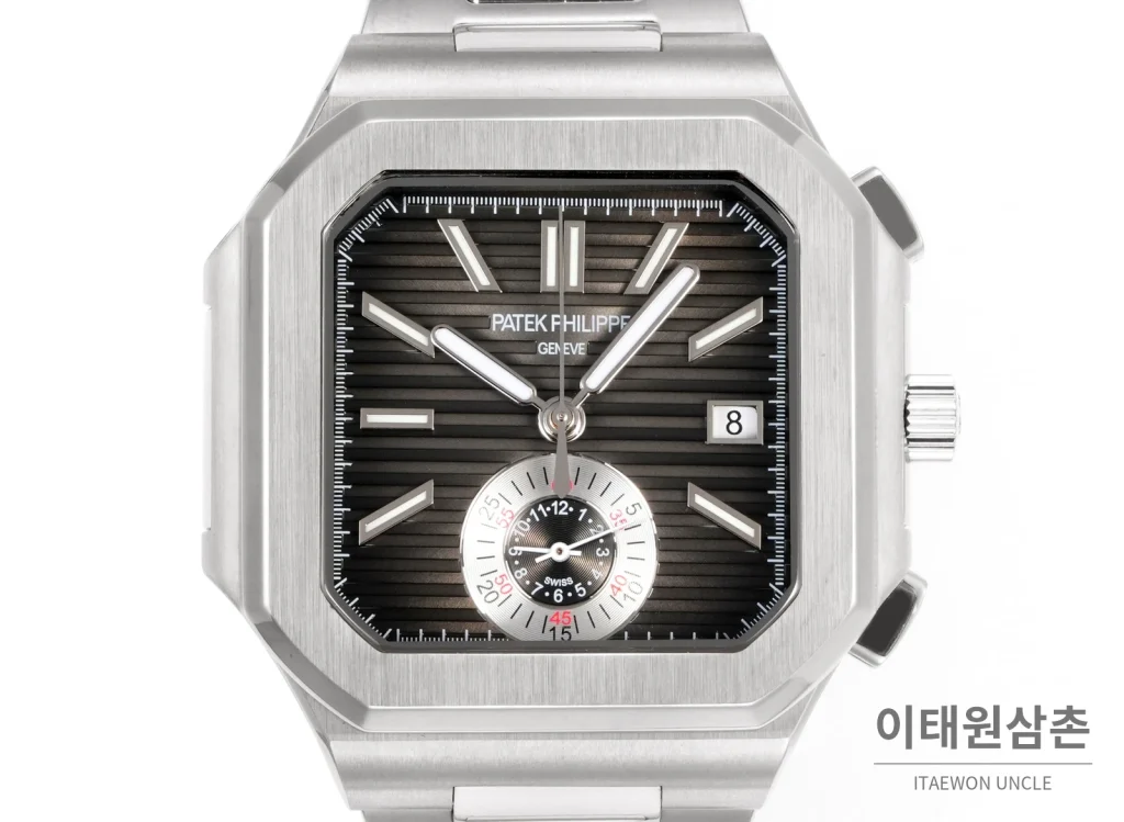 파텍필립 노틸러스 크로노그래프 오토매틱 44mm 블루 스틸 브레이슬릿 (4)