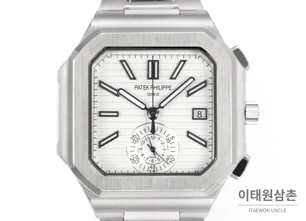 파텍필립 노틸러스 크로노그래프 오토매틱 44mm 블루 스틸 브레이슬릿 (7)