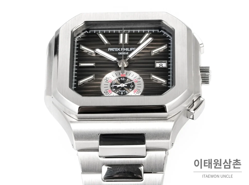 파텍필립 노틸러스 크로노그래프 오토매틱 44mm 블루 스틸 브레이슬릿 (4)