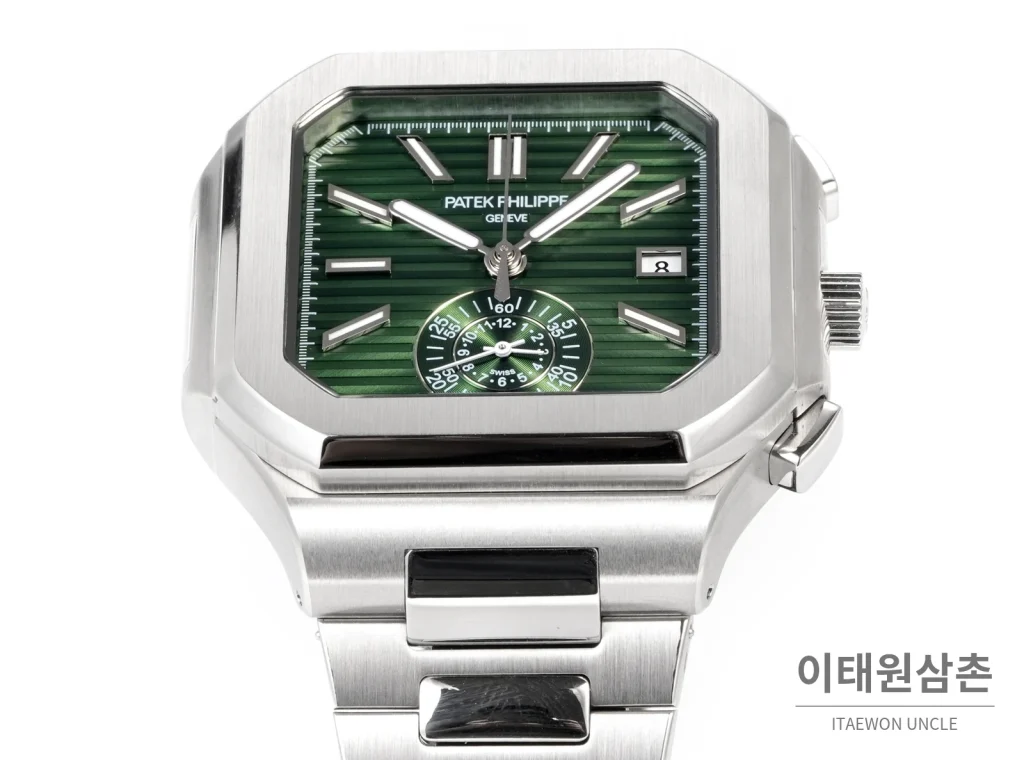 파텍필립 노틸러스 크로노그래프 오토매틱 44mm 블루 스틸 브레이슬릿 (6)