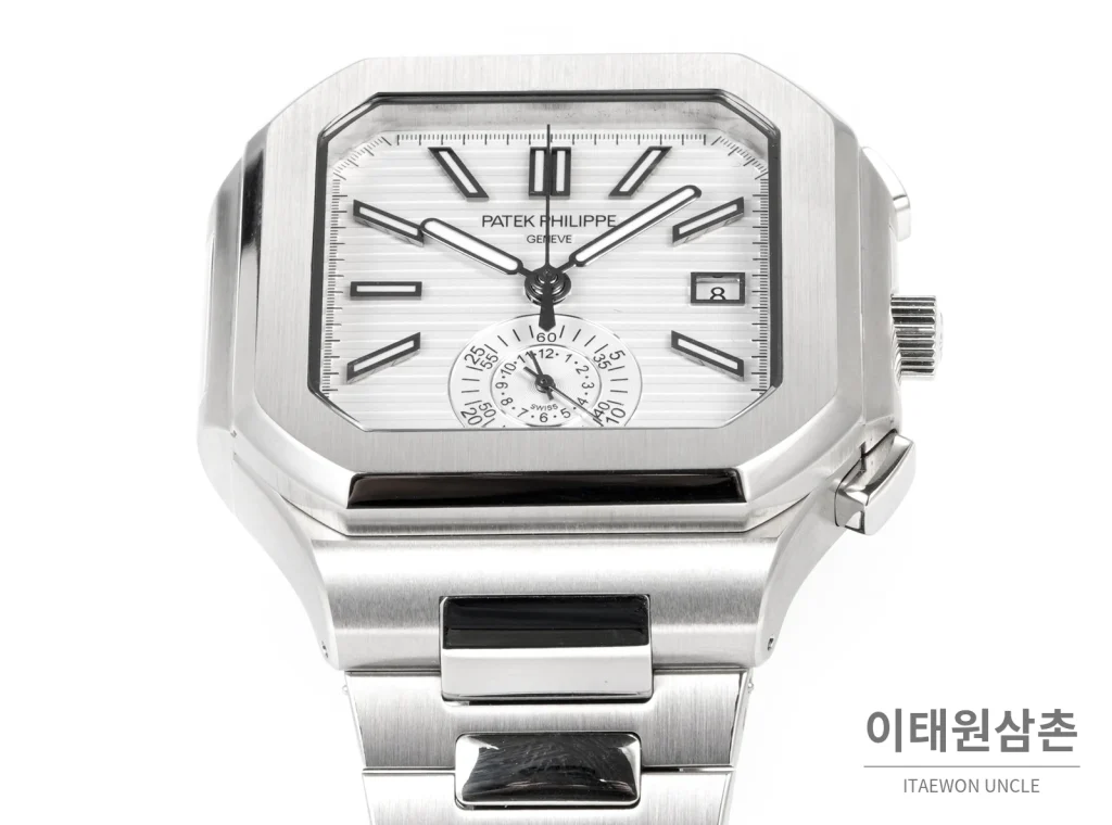 파텍필립 노틸러스 크로노그래프 오토매틱 44mm 블루 스틸 브레이슬릿 (7)
