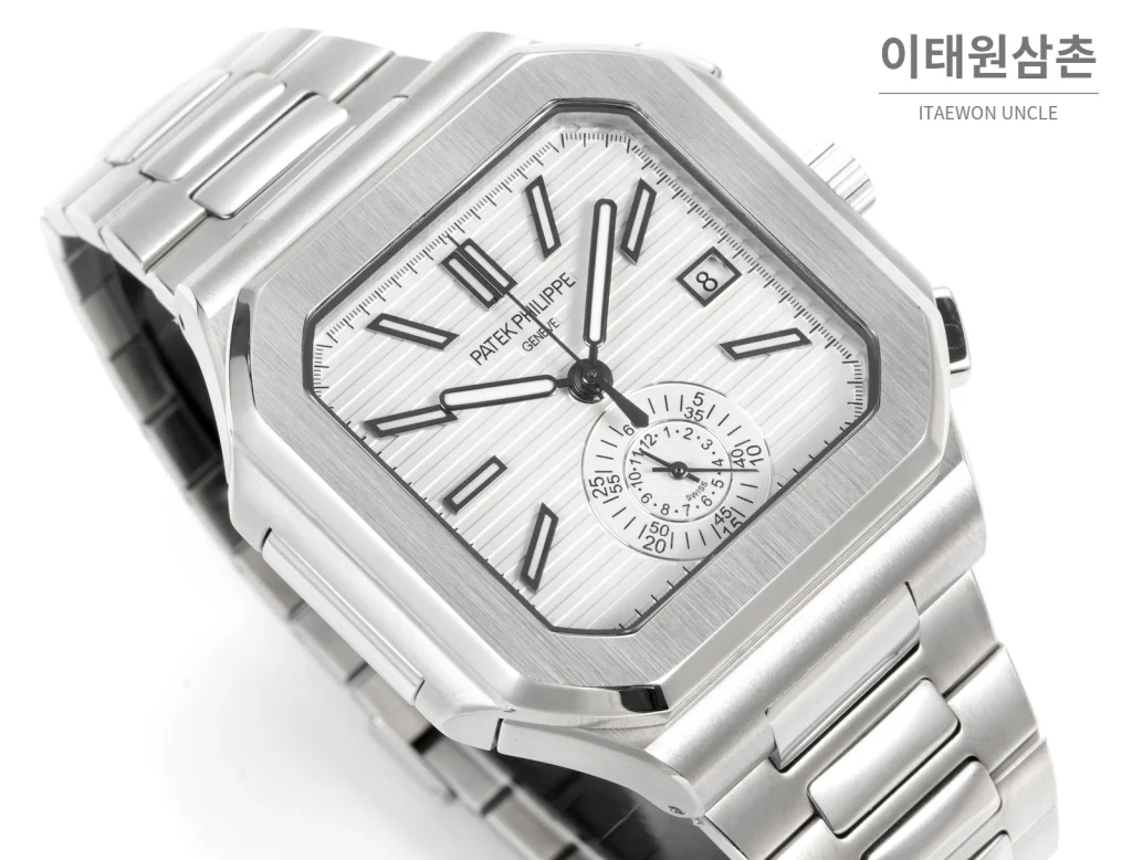 파텍필립 노틸러스 크로노그래프 오토매틱 44mm 블루 스틸 브레이슬릿 (7)