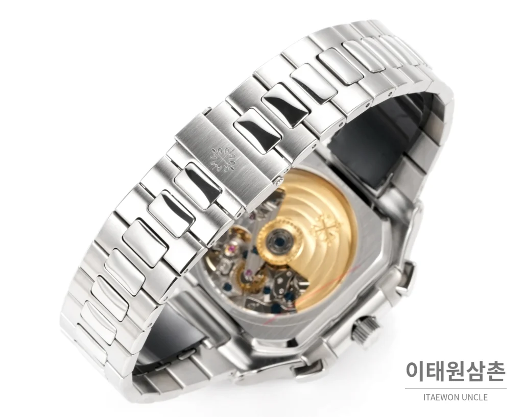 파텍필립 노틸러스 크로노그래프 오토매틱 44mm 블루 스틸 브레이슬릿 (2)