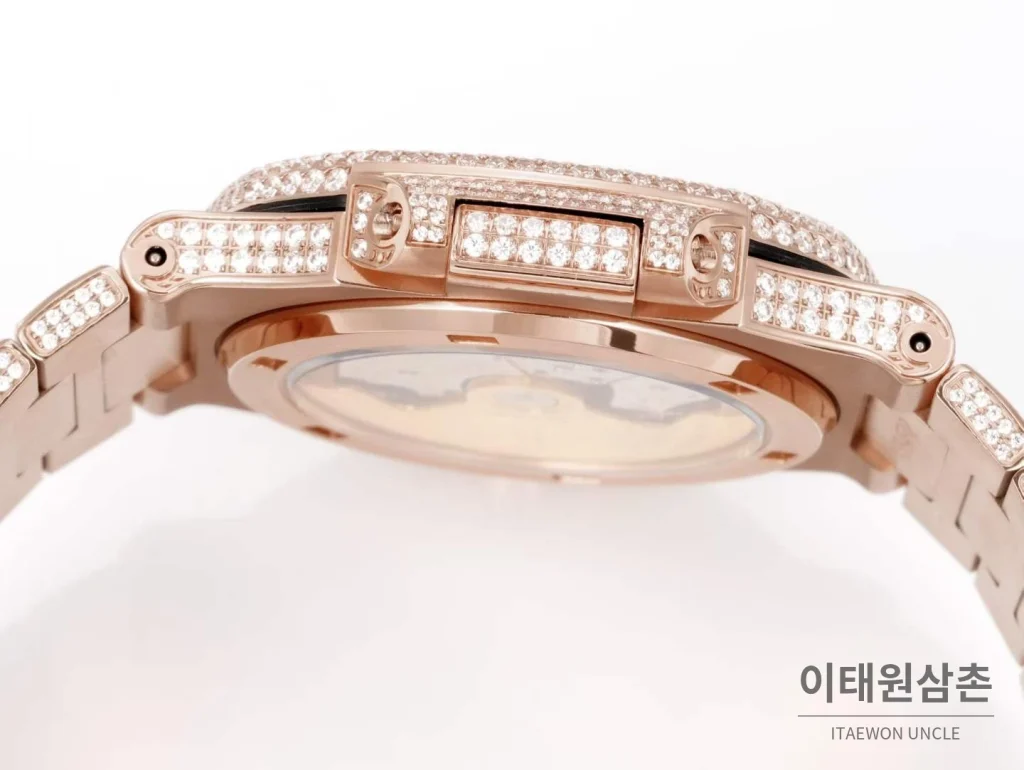 파텍필립 노틸러스 다이아몬드 세팅 다이아인덱스 오토매틱 5711 로즈골드 다이얼 로즈골드 브레이슬릿