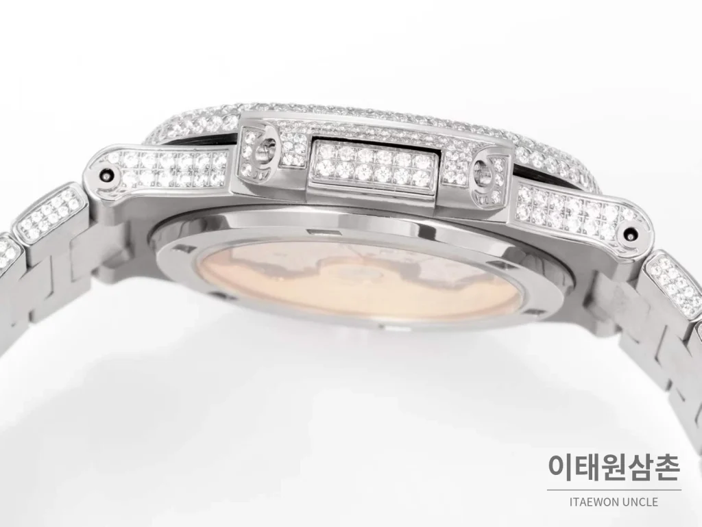 파텍필립 노틸러스 다이아몬드 세팅 다이아인덱스 오토매틱 5711 아이스블루 다이얼 스틸 브레이슬릿