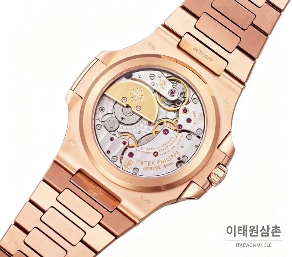 파텍필립 노틸러스 문페이즈 파워리저브 오토매틱 40mm 5712 브라운 다이얼