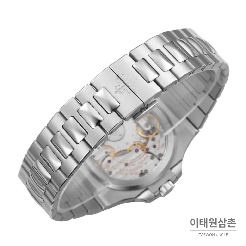 파텍필립 노틸러스 문페이즈 파워리저브 오토매틱 40mm 5712 네이비 다이얼