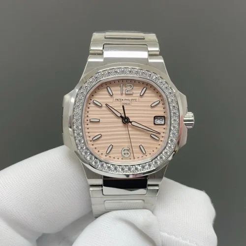 파텍필립 노utilus 쿼츠 32mm 핑크 다이얼