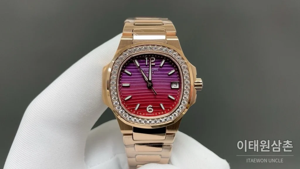 파텍필립 노틸러스 쿼츠 32mm 오렌지 다이얼