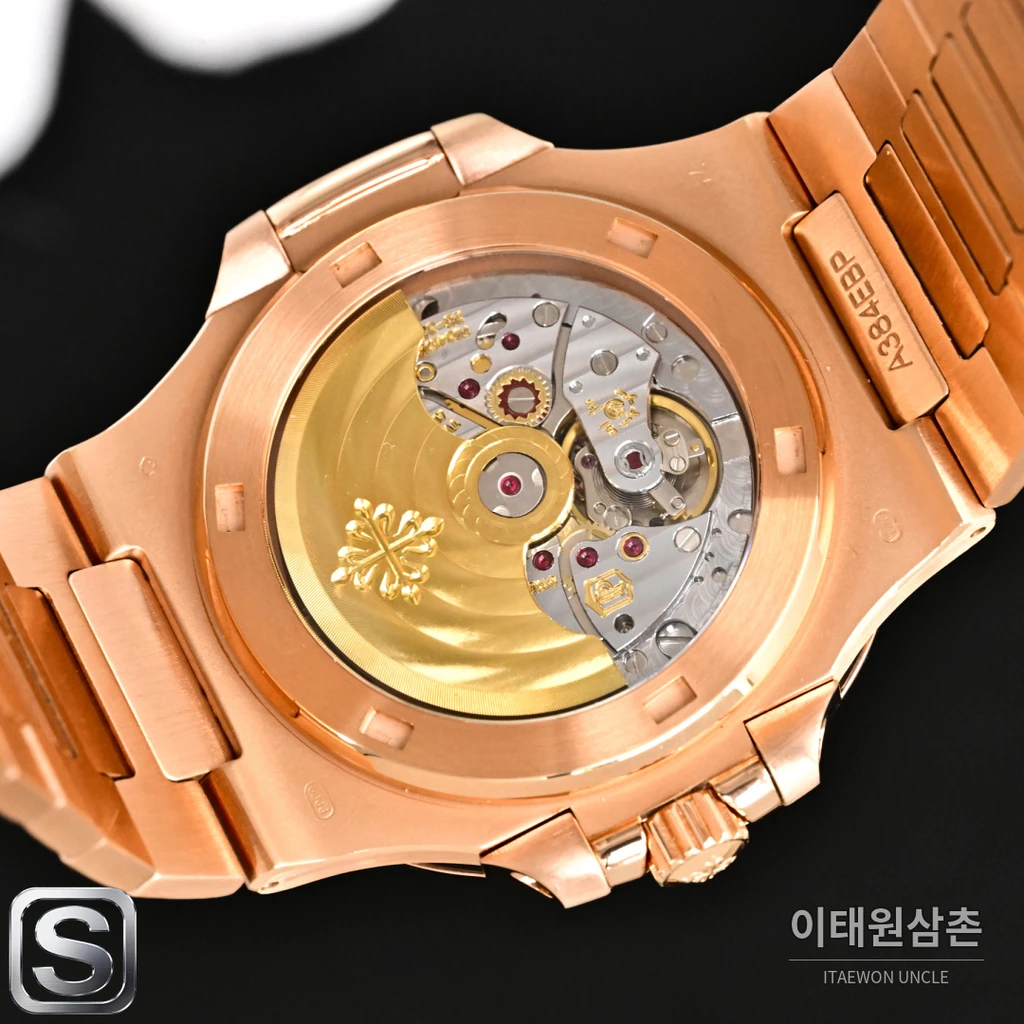 파텍필립 노틸러스 로즈골드 베젤 카키 다이얼 오토매틱 40mm
