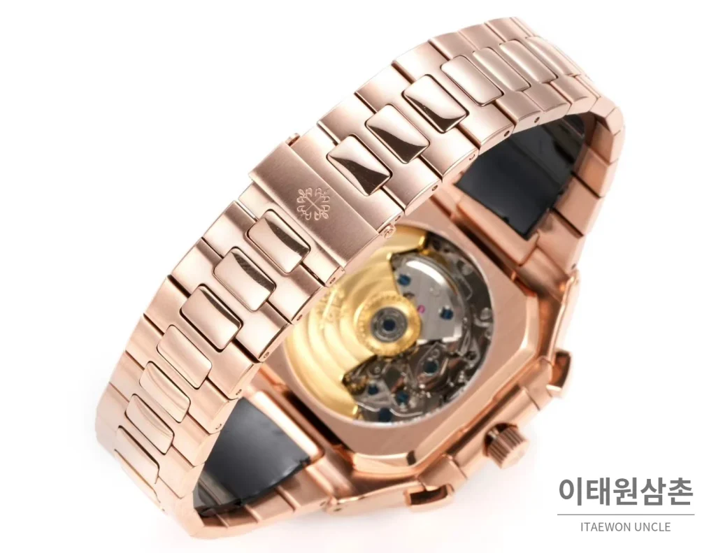 파텍필립 노틸러스 스틸 블랙다이얼 크로노그래프 오토매틱 44mm (3)