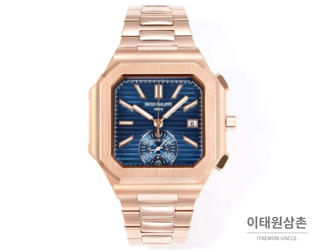 파텍필립 노틸러스 스틸 블랙다이얼 크로노그래프 오토매틱 44mm (2)