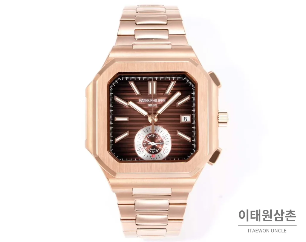 파텍필립 노틸러스 스틸 블랙다이얼 크로노그래프 오토매틱 44mm (3)