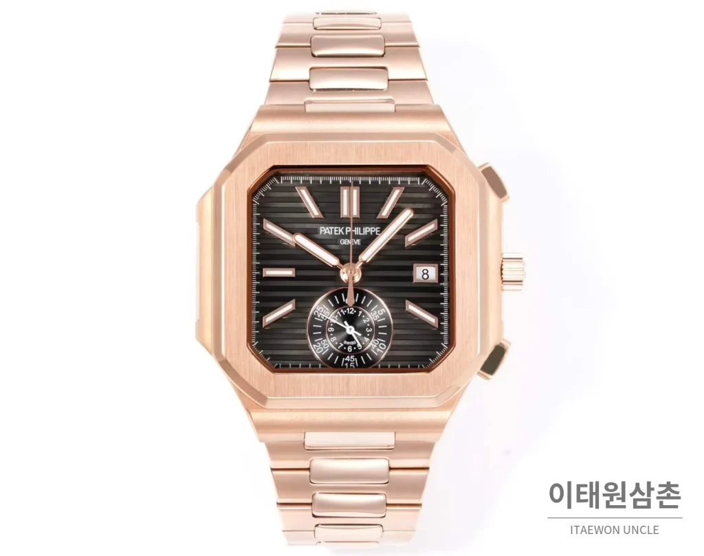 파텍필립 노틸러스 스틸 블랙다이얼 크로노그래프 오토매틱 44mm